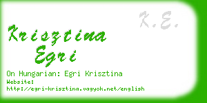 krisztina egri business card